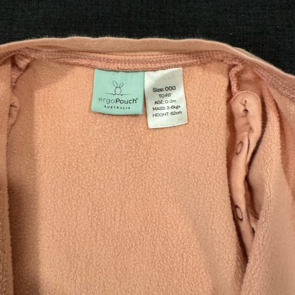 Cozy Peach Baby Bodysuit with Zipper - Picture 4 of 11
